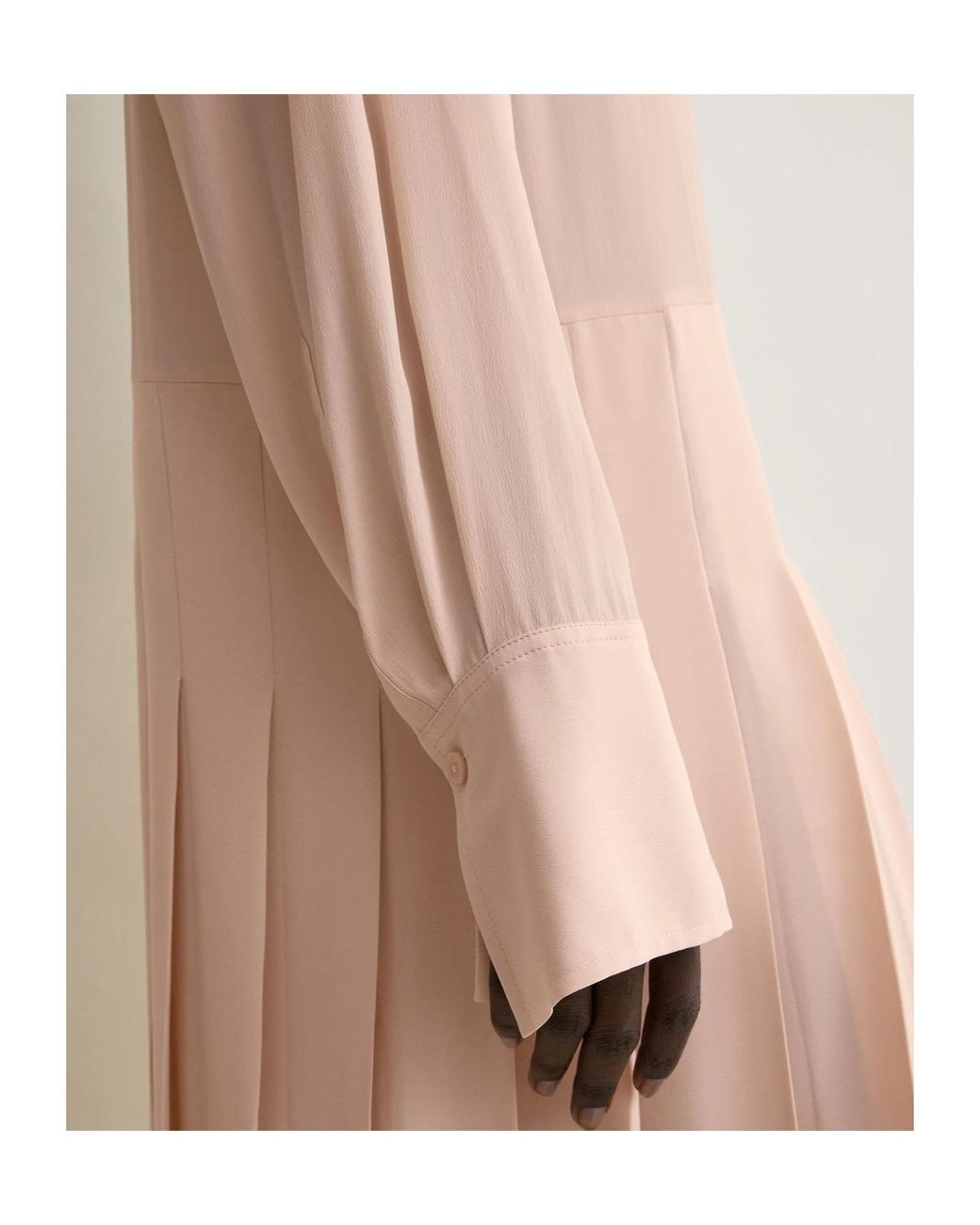 Totême Pink Pleated Midi Dress