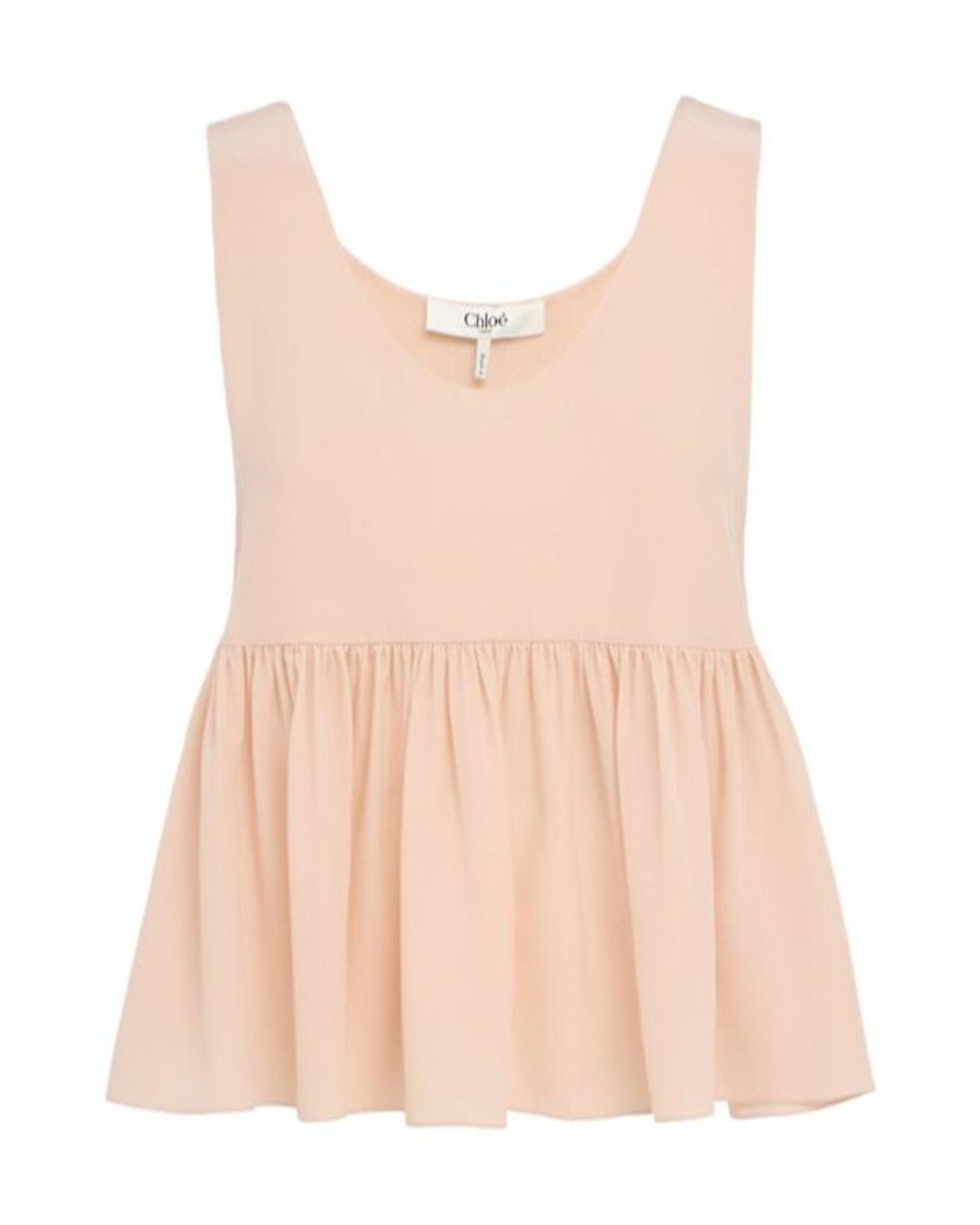 Chloé Pink Silk Crepe De Chine Top