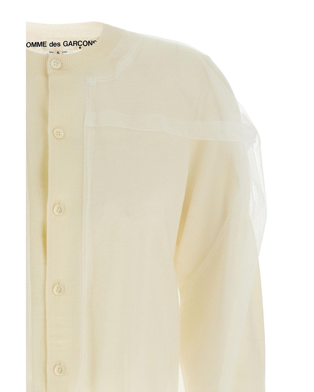 Comme des Garçons White Comme Des Garçons Layered Crewneck Cardigan