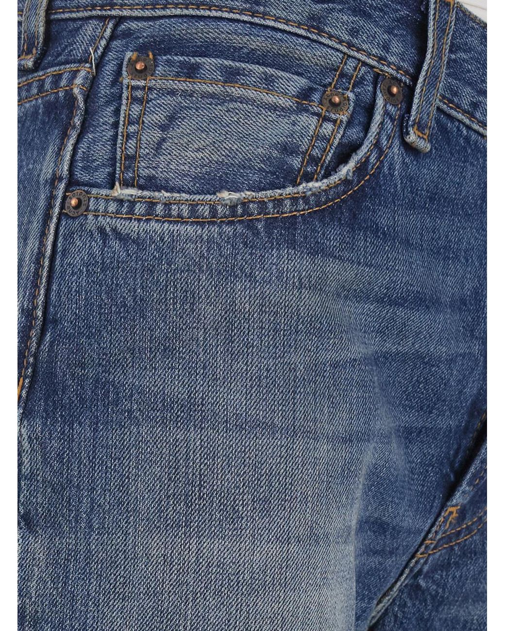 Acne Blue Five-Pocket Regular-Fit Jeans With Straight Hem