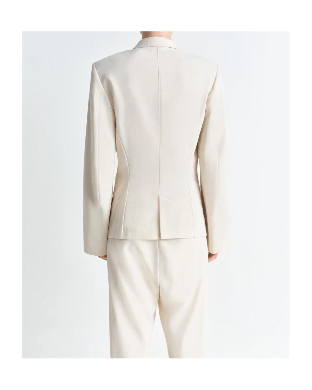Lemaire White Single-Breasted Tailored Blazer