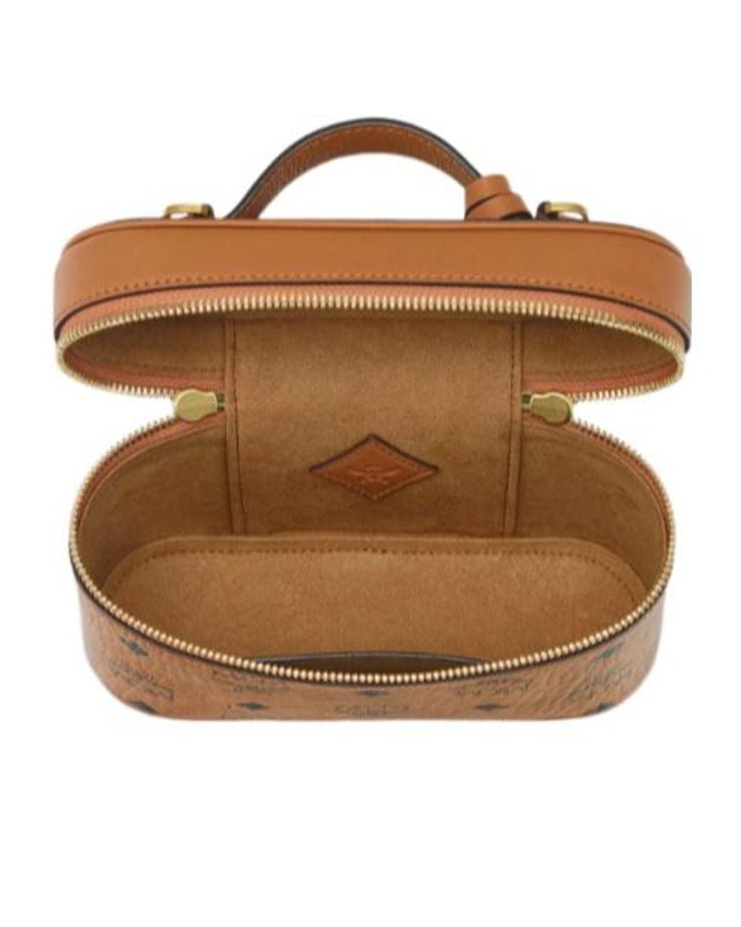 MCM Brown Aren Visetos Vanity Tote Bag