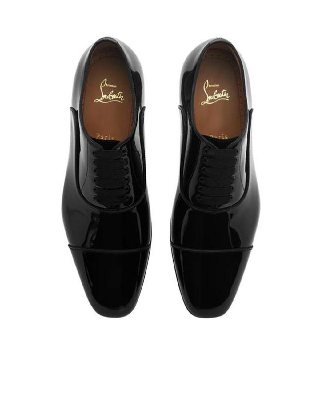Christian Louboutin Black Lace-Up Business Formal Shoes for men