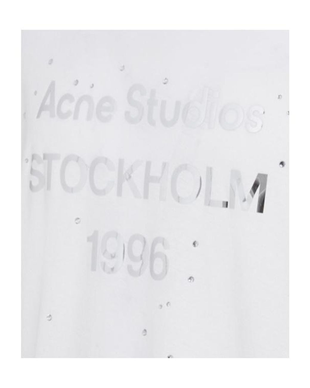 Acne White Edden 1996 Cotton Blend T-Shirt for men