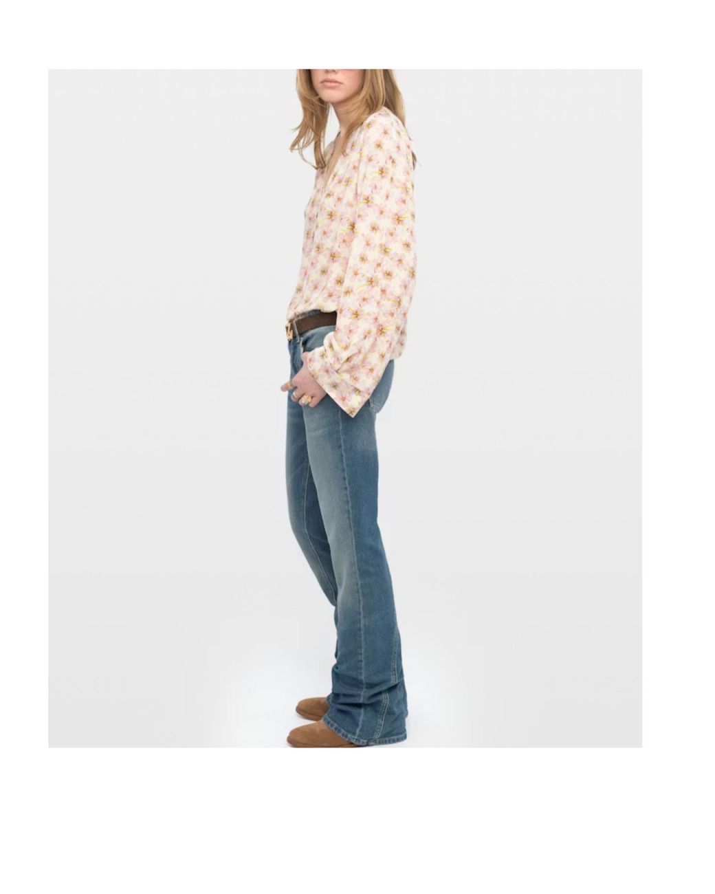 Zadig & Voltaire Pink Flower Printed Top
