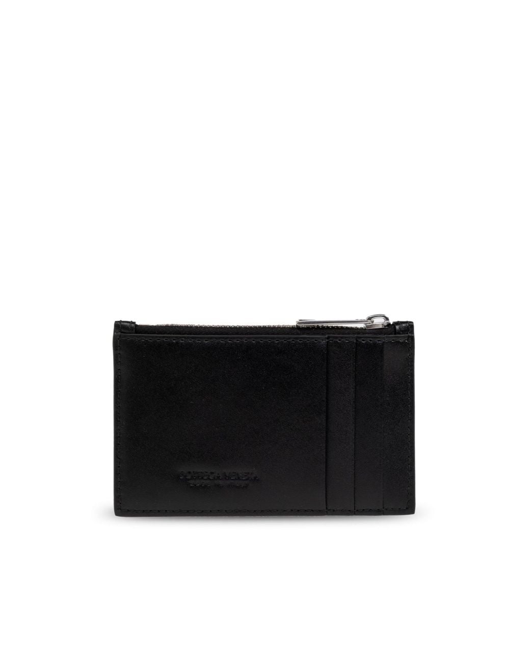 Bottega Veneta Black Intrecciato Zipped Card Holder for men