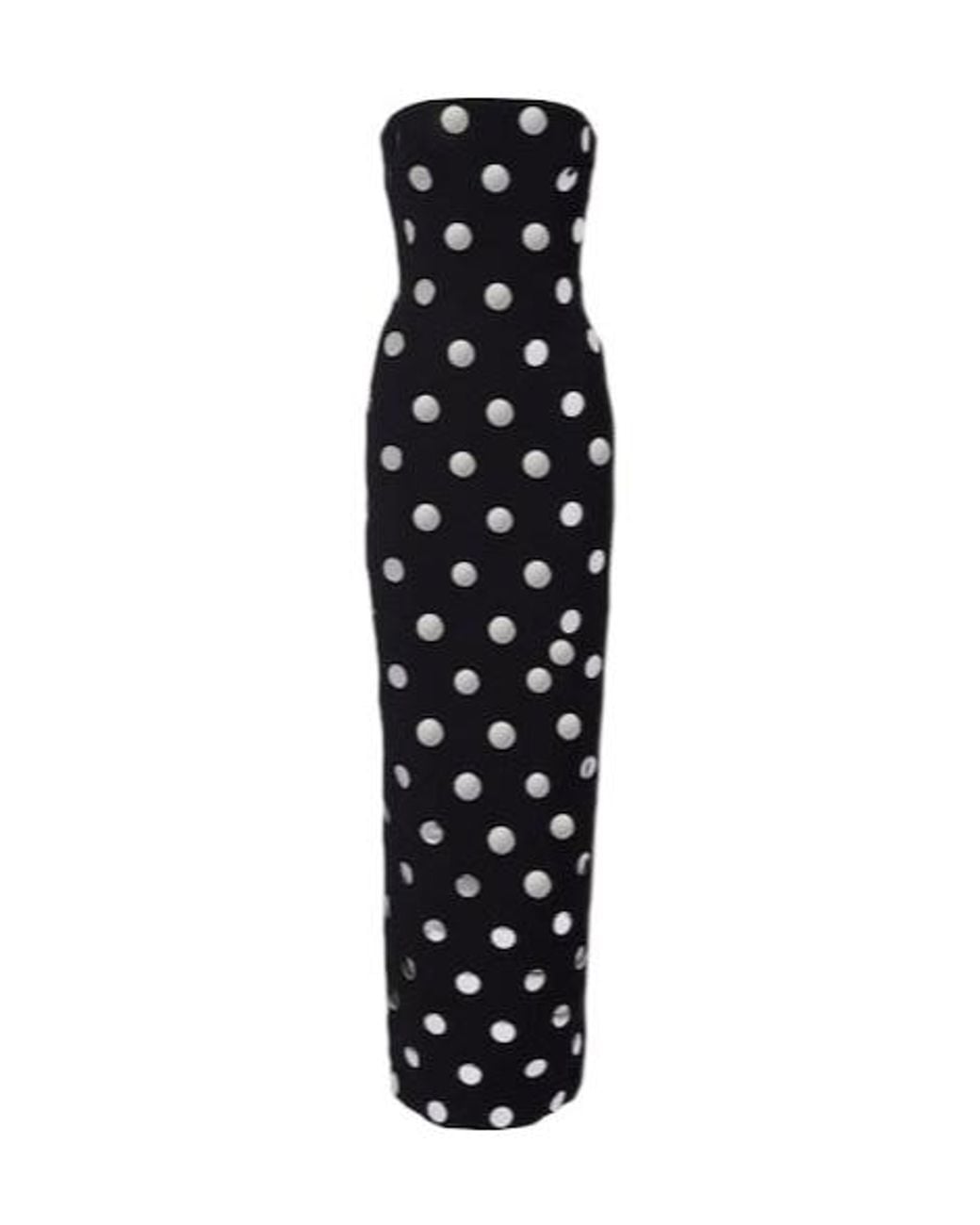 David Koma Black Polka-Dot Gown