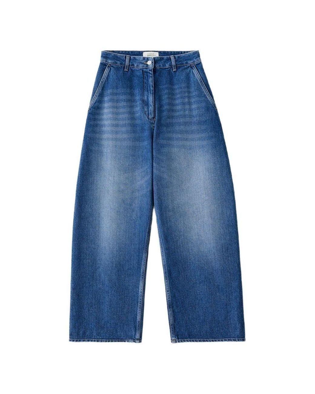 Studio Nicholson Blue Chalco Wide-Leg Denim Pants