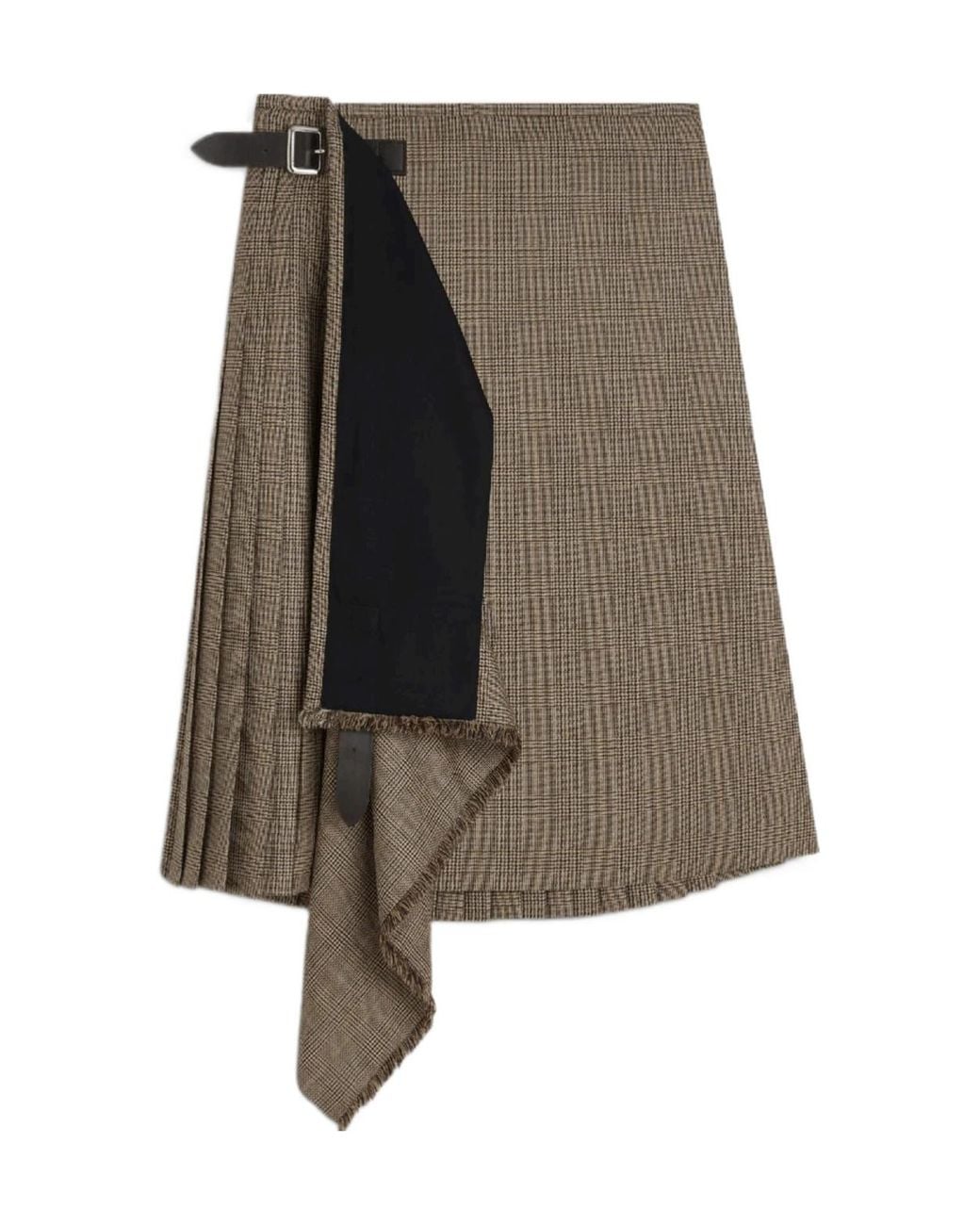 Phoebe Philo Brown Belted Pleated Mini Skirt