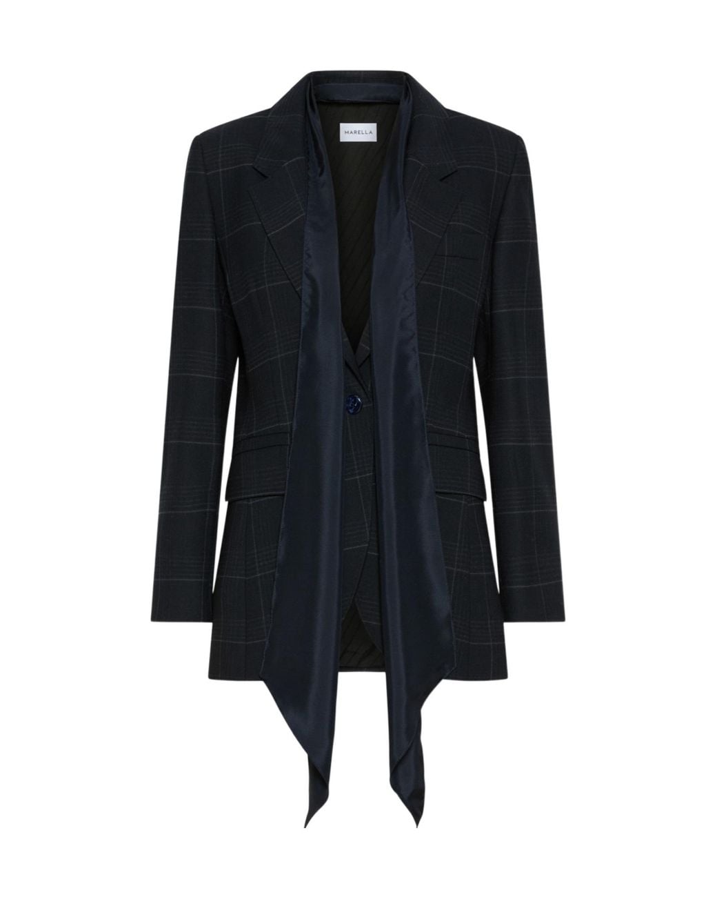 Marella Blue Single-Breasted Blazer