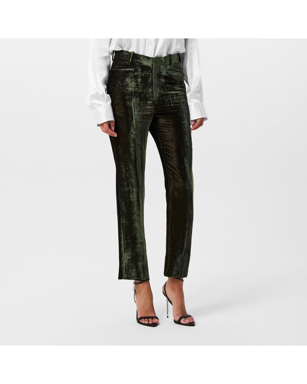 Tom Ford Green Velvet Flared Trousers
