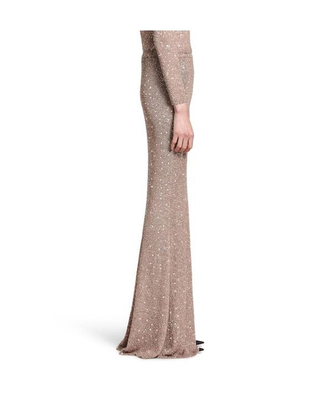 Balenciaga Pink Sequinned Maxi Skirt