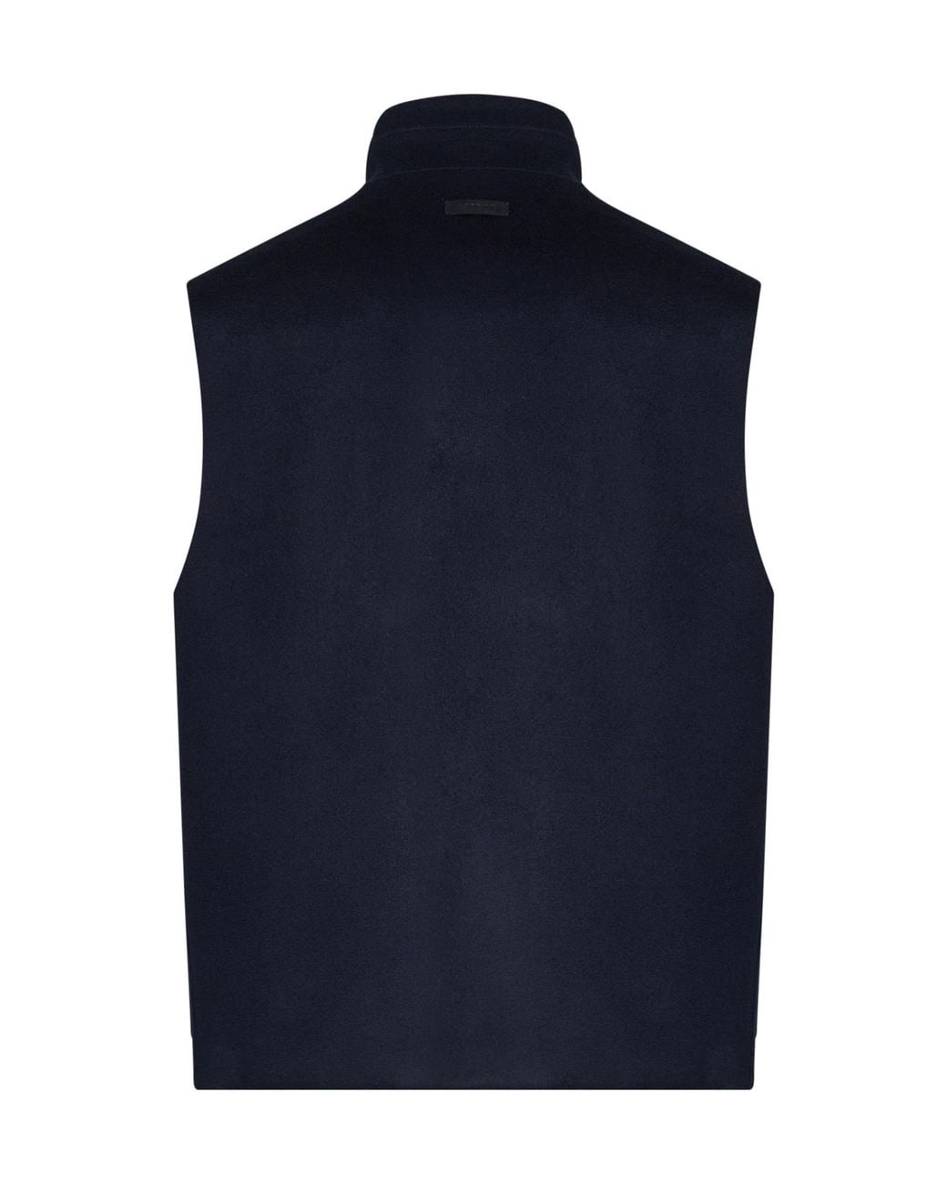 Lardini Blue Zip-Up High Collar Vest for men