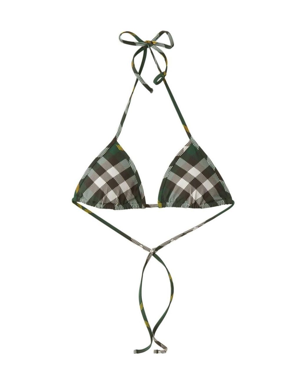 Burberry Multicolor Check Bikini Top