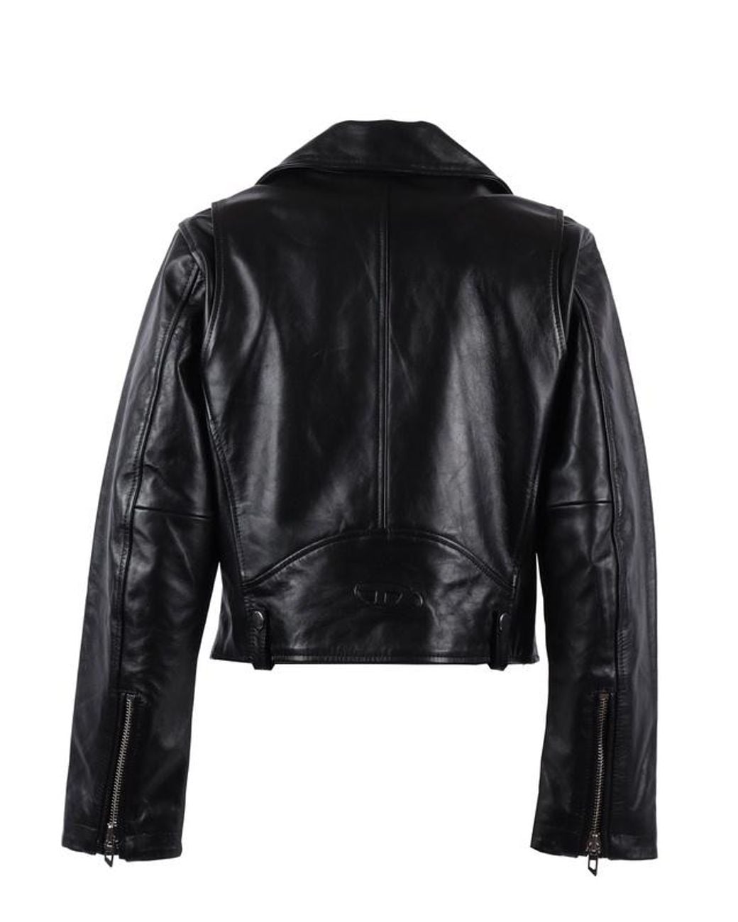 DIESEL Black Cowhide Leather Jacket