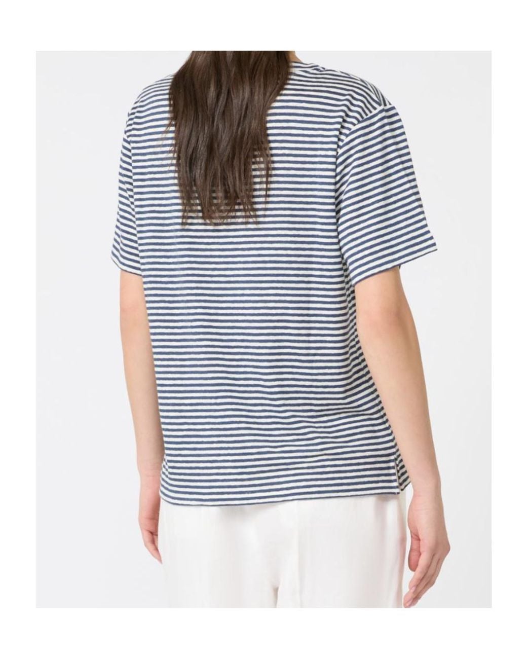 Weekend by Maxmara Blue Striped T-Shirt