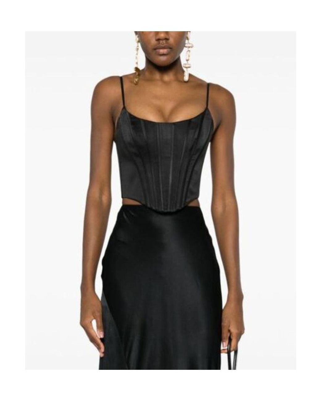 Zimmermann Black Silk Corset Top