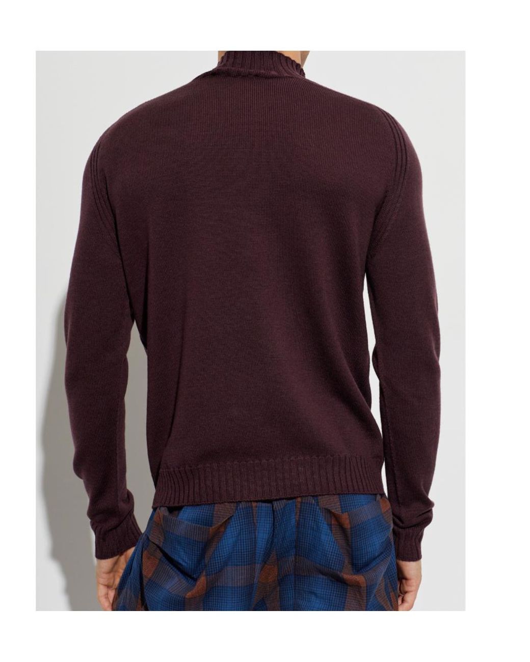 Vivienne Westwood Purple Fisherman Knitted Sweater for men