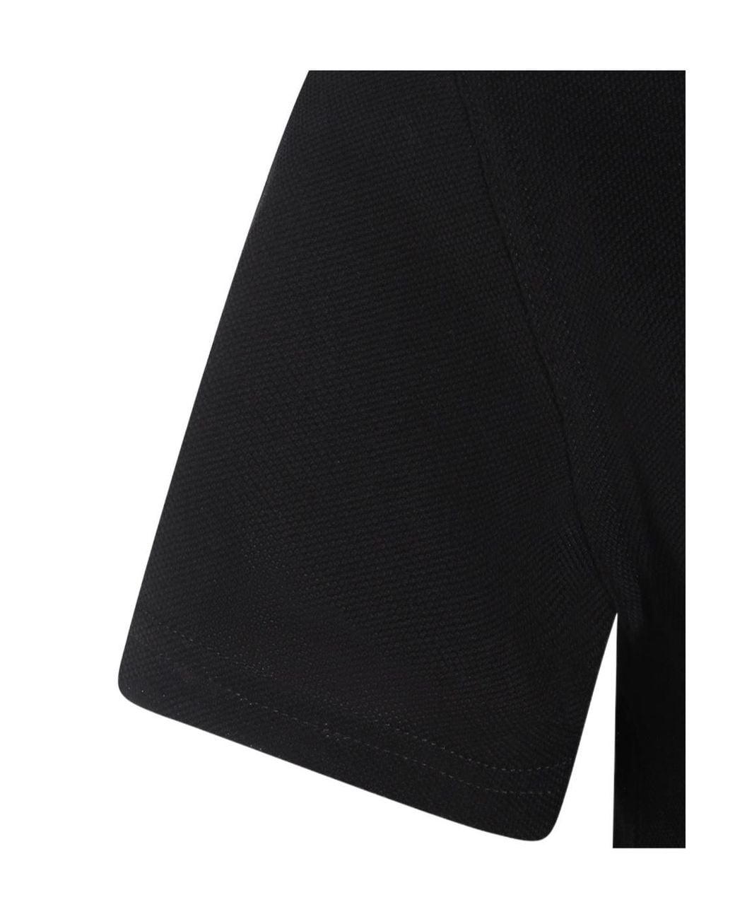 Saint Laurent Black Logo Embroidered Short-Sleeved Dress