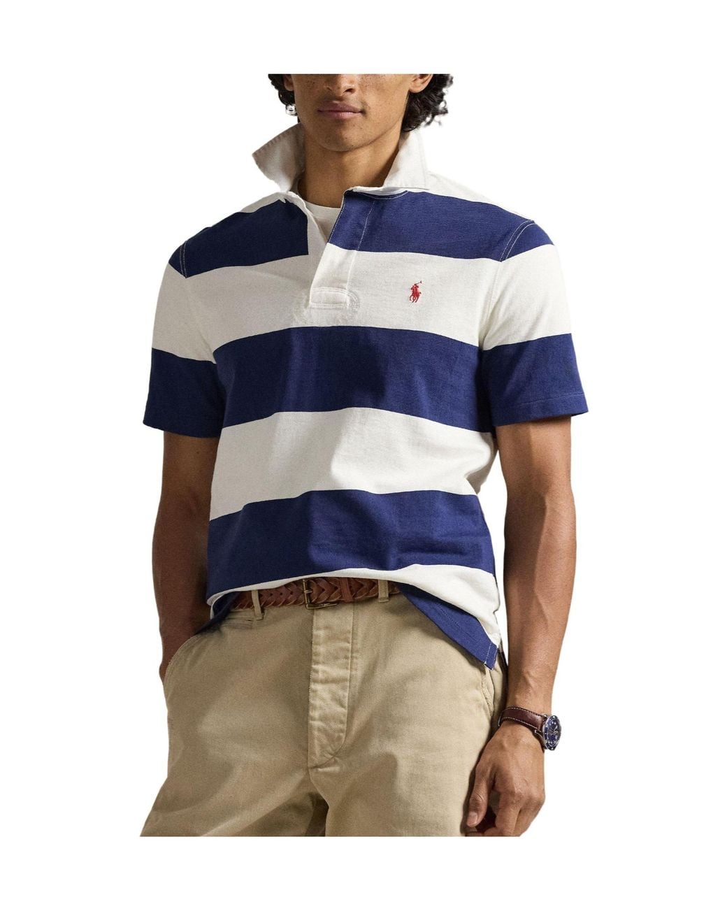 Polo Ralph Lauren Blue Classic Fit Rugby Polo for men