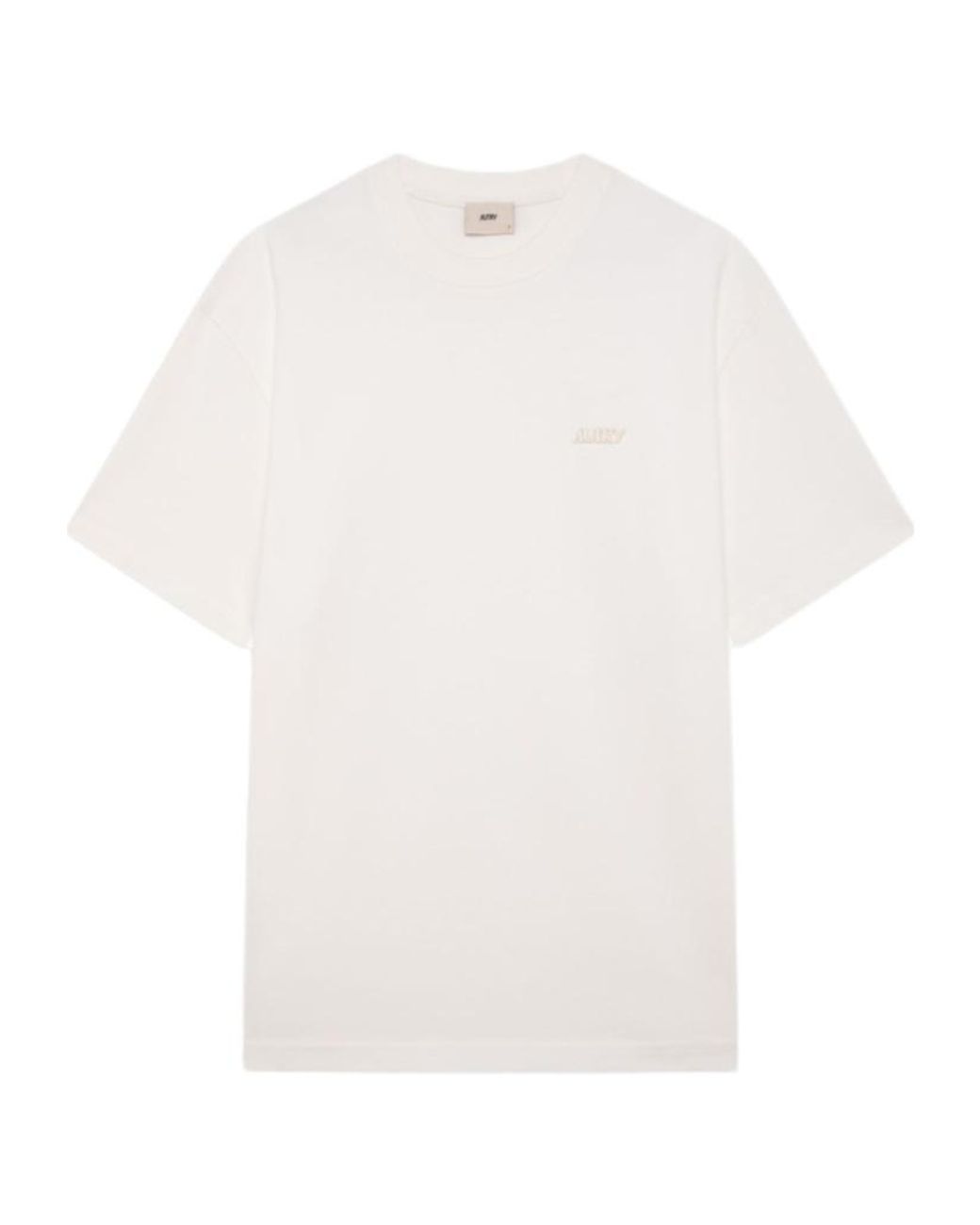 Autry White Logo Patch Crewneck T-Shirt for men