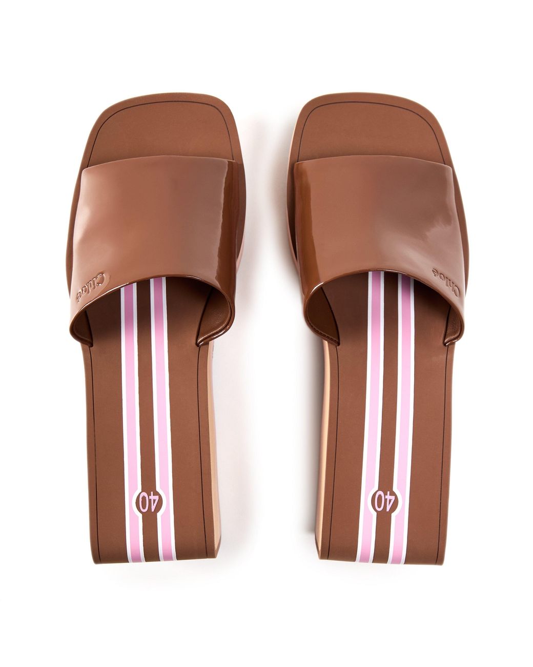 Chloé Brown Thick-Soled Slippers