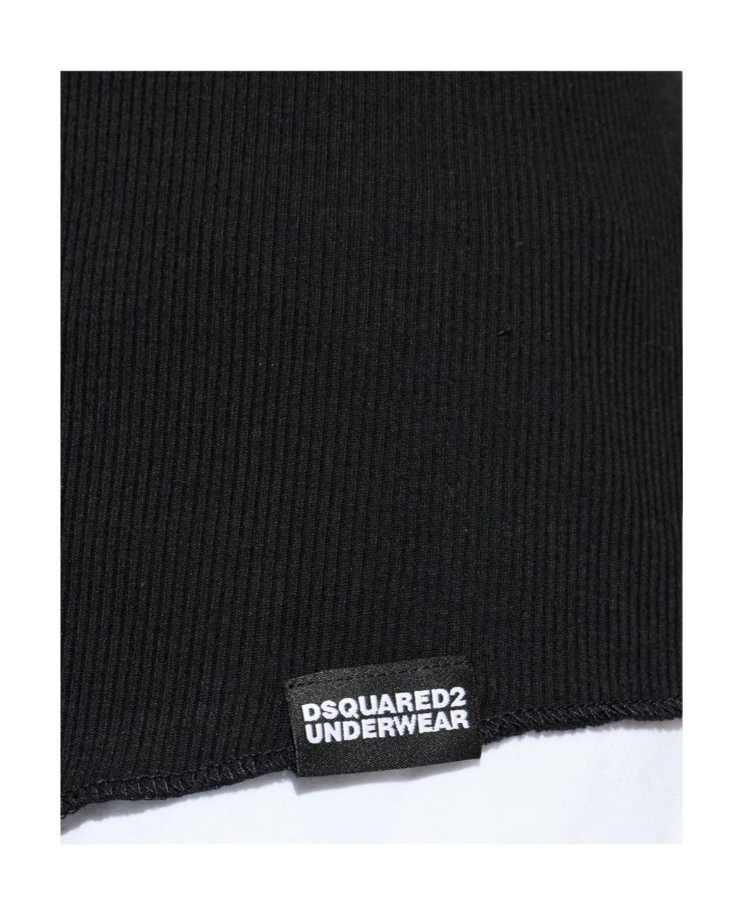DSquared² Black Ribbed Sleeveless Top for men