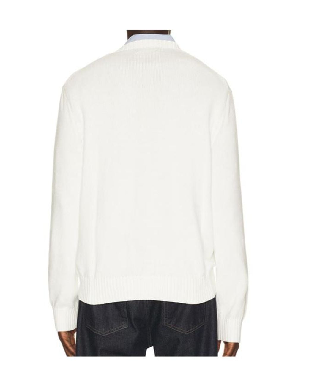 Polo Ralph Lauren White Polo Bear Intarsia-Knit Sweater for men