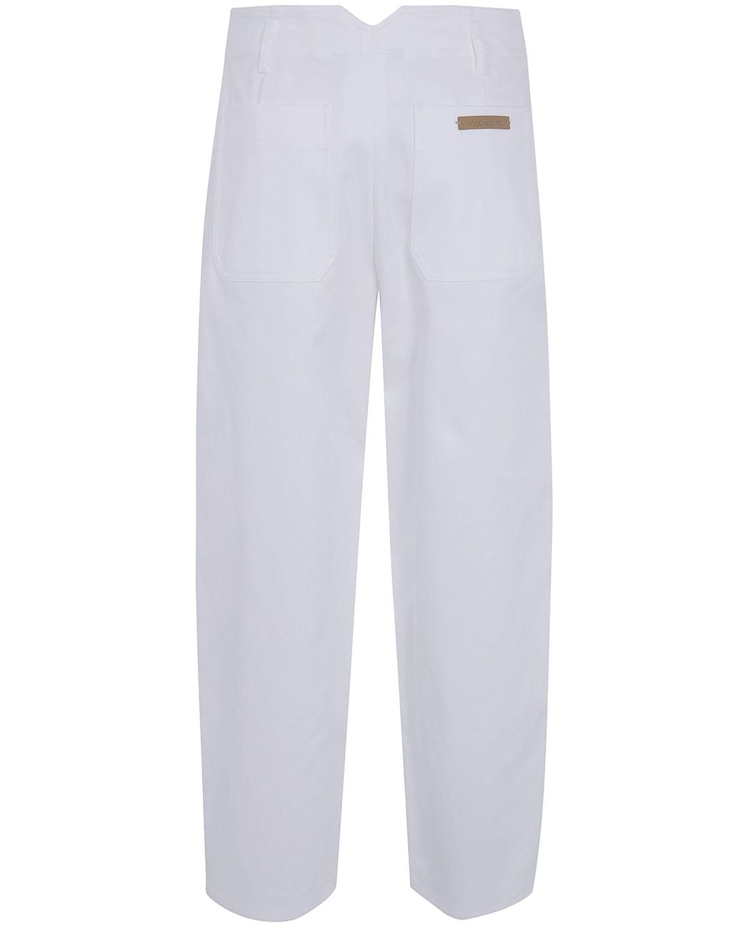 Max Mara White Bautta Pleated Pants