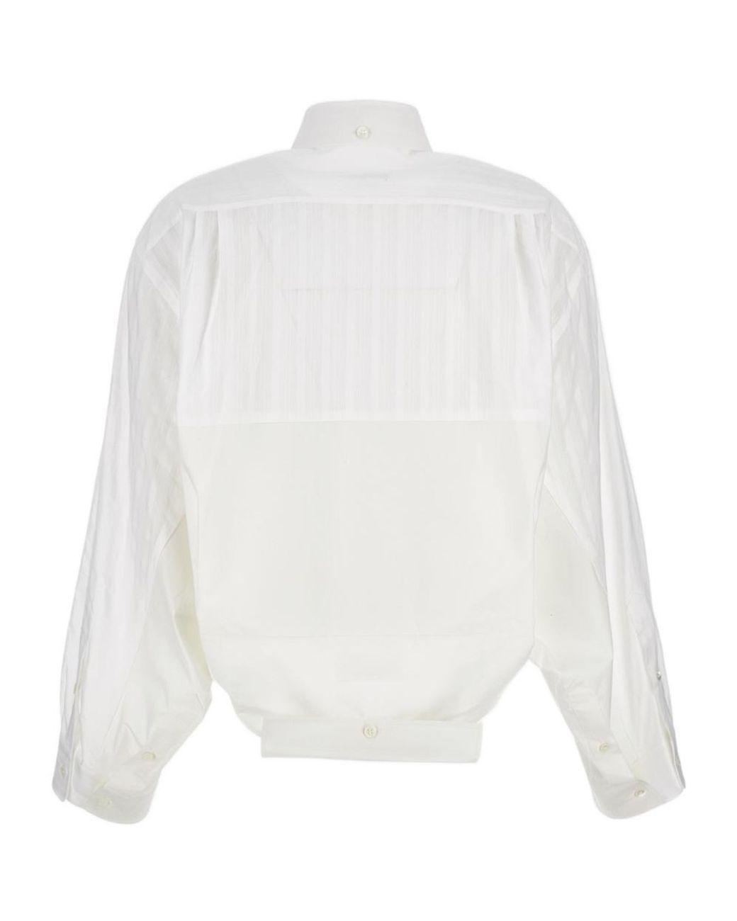 MM6 by Maison Margiela White Mirrored Poplin Shirt