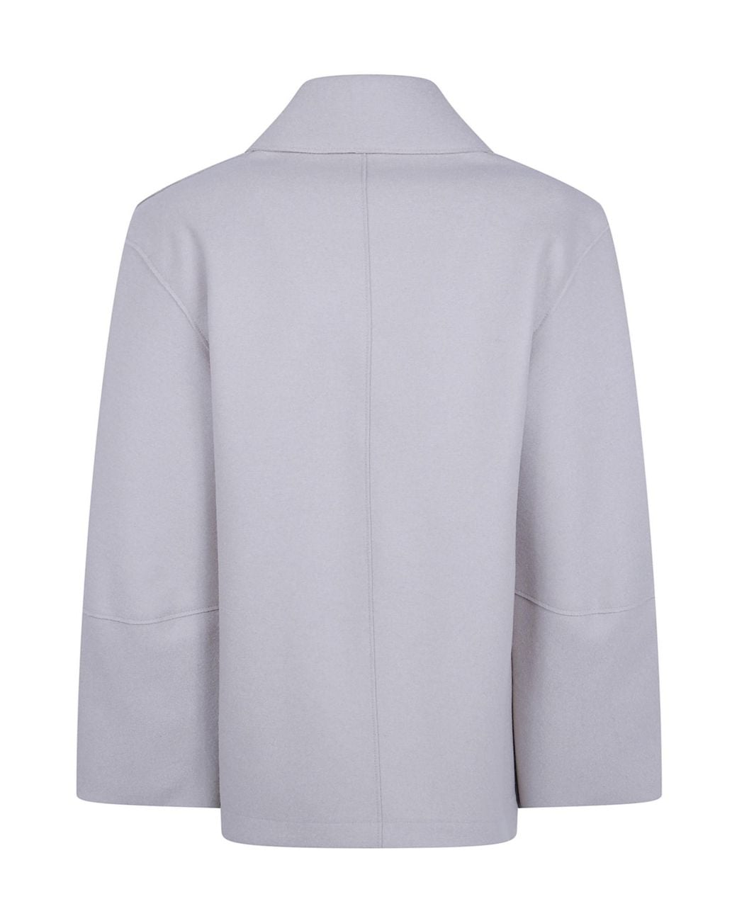 Harris Wharf London Blue Boxy Buttoned Coat