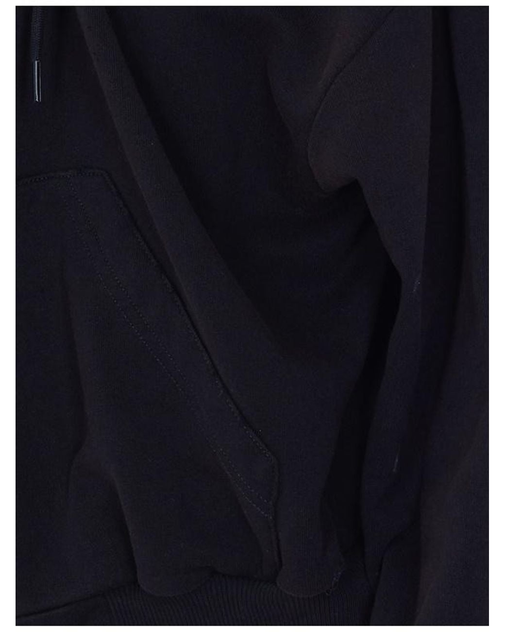 MM6 by Maison Margiela Black Drawstring Hoodie