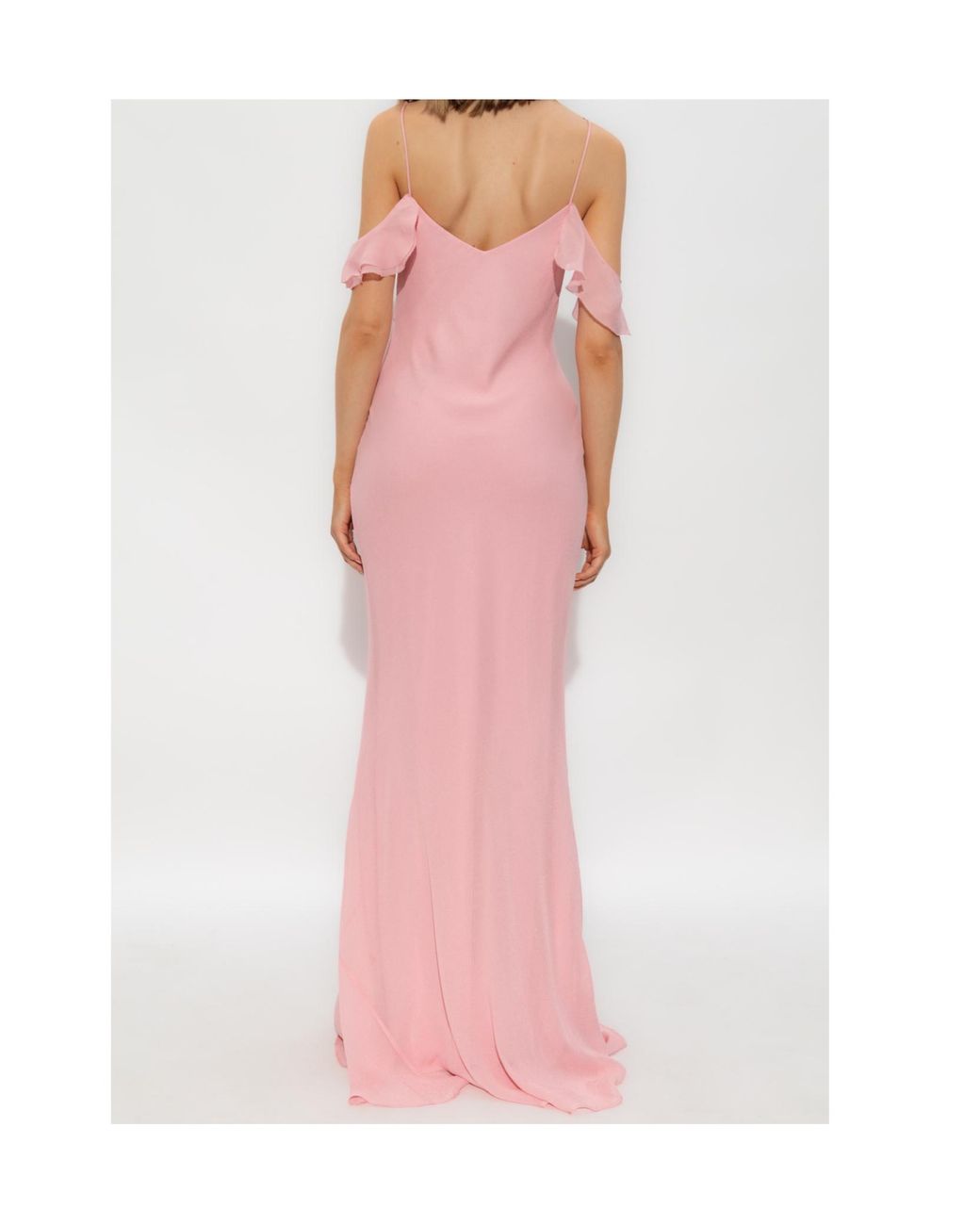Self-Portrait Pink Georgette Maxi Dress