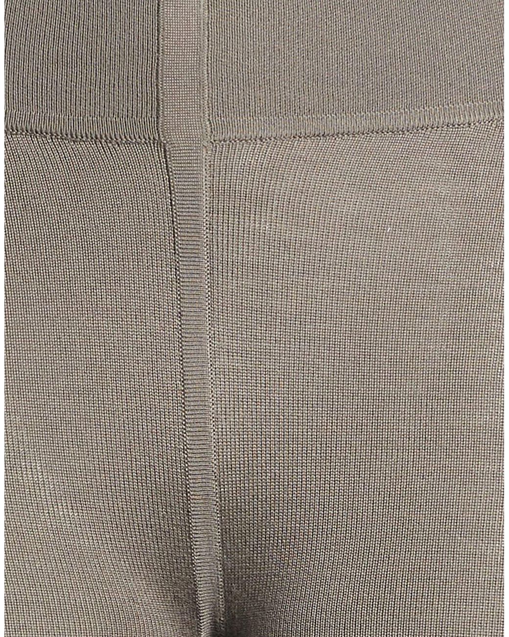 Rick Owens Gray Plain Colour Leggings