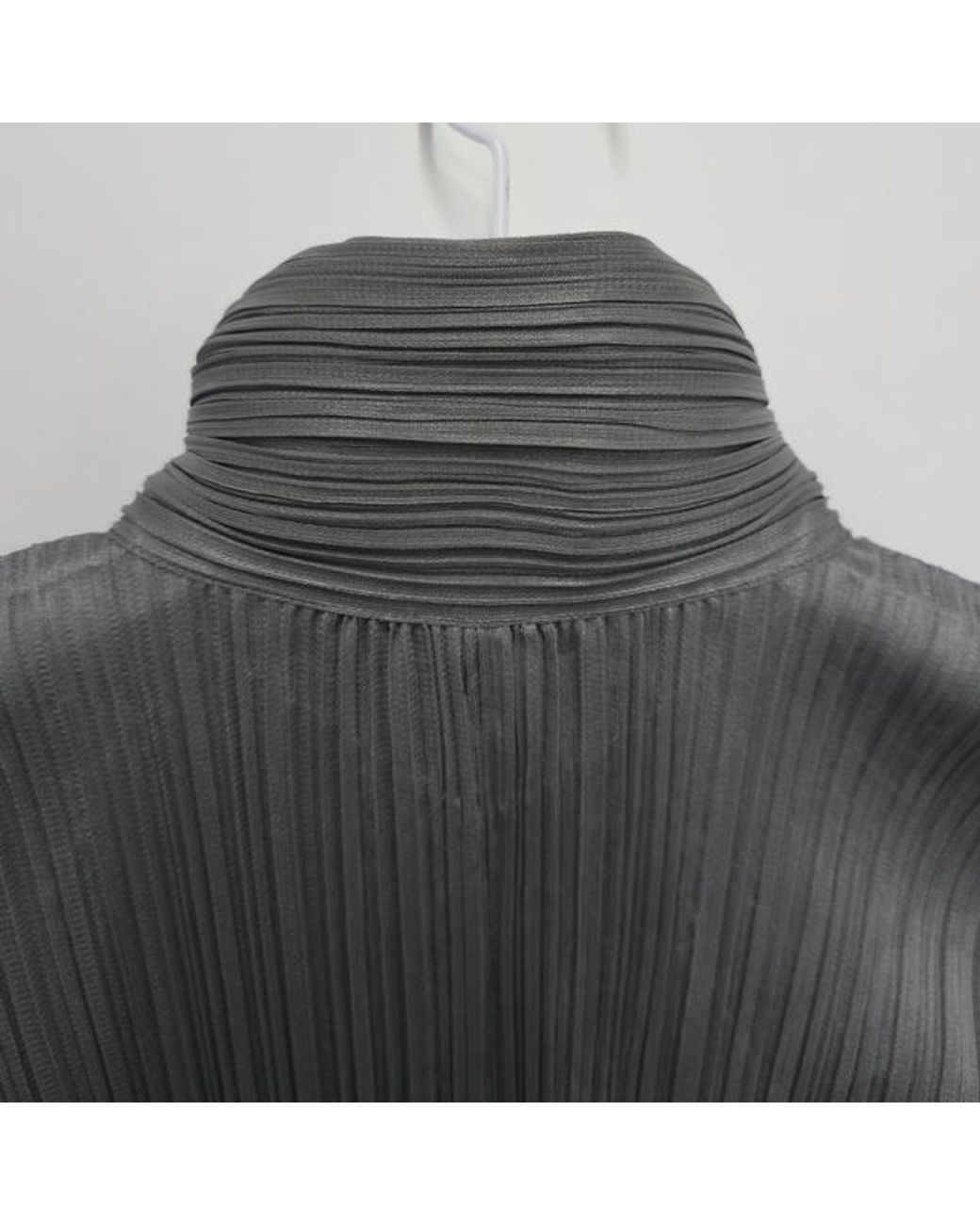 Pleats Please Issey Miyake Gray Pleats Please Issey Miyake Pleated Button-Up Shirt