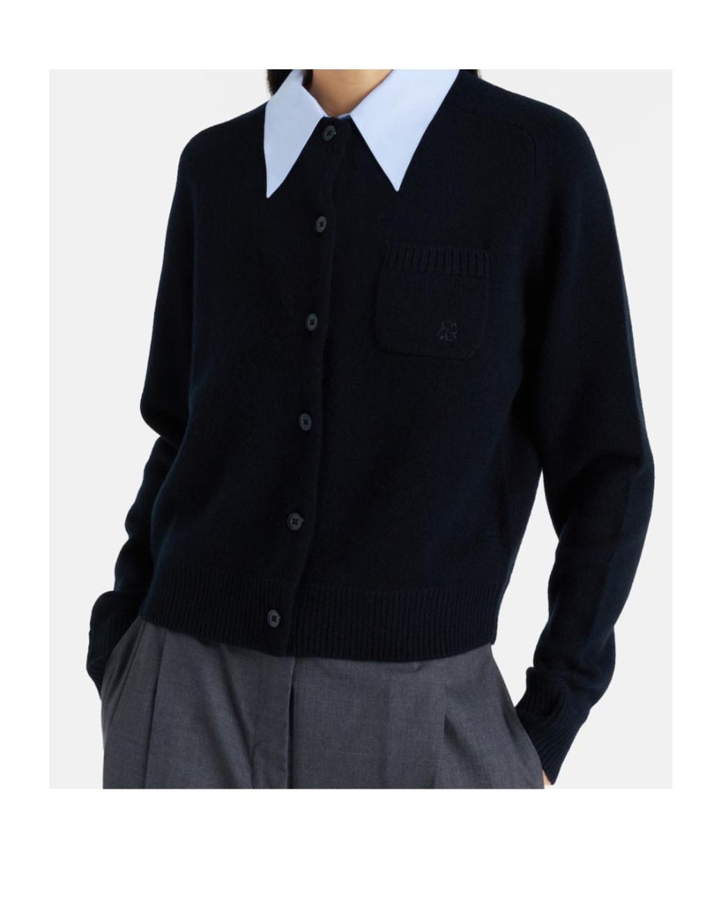 Dorothee Schumacher Black Long-Sleeved Cardigan