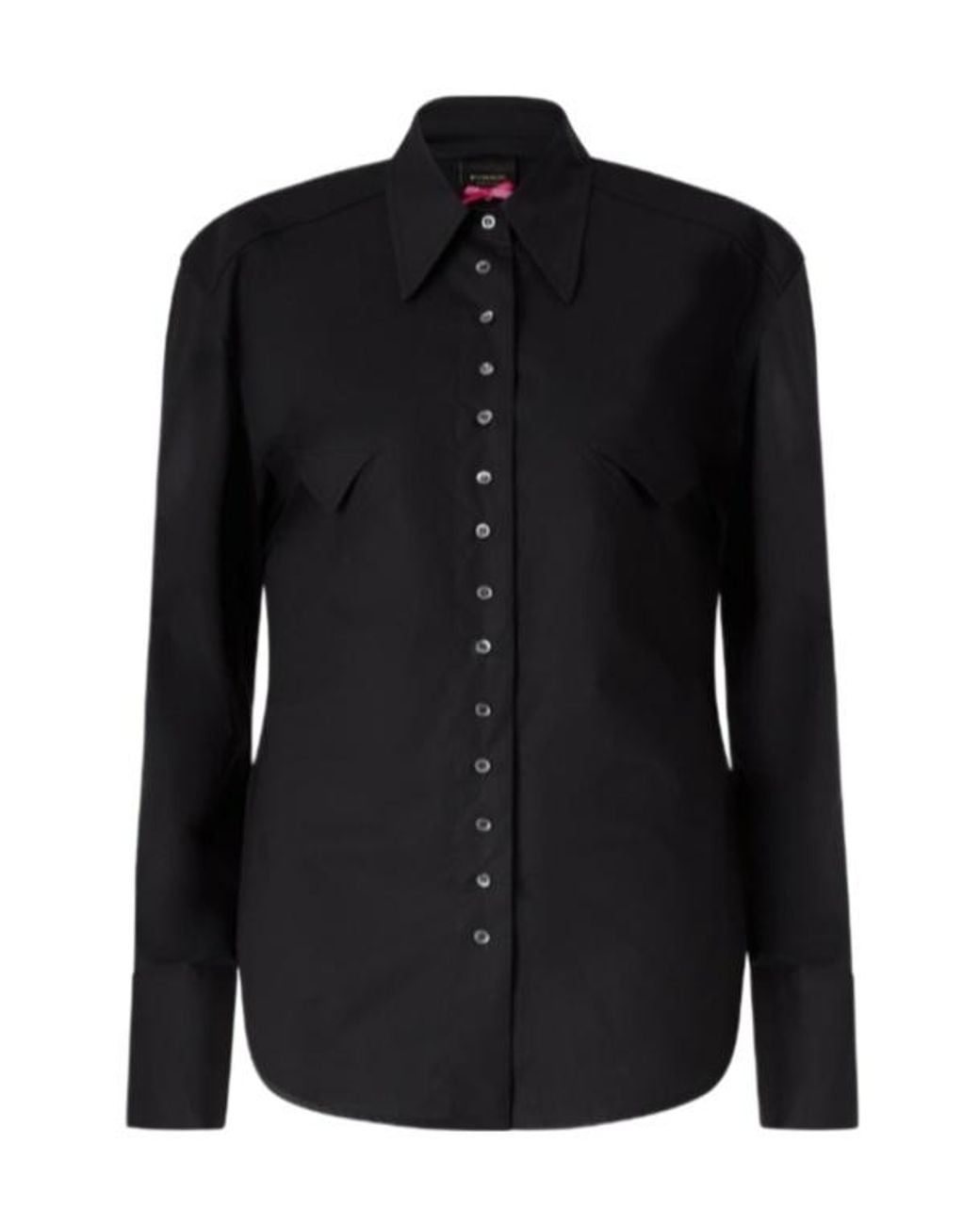 Pinko Black Slim-Fit Drawstring Shirt