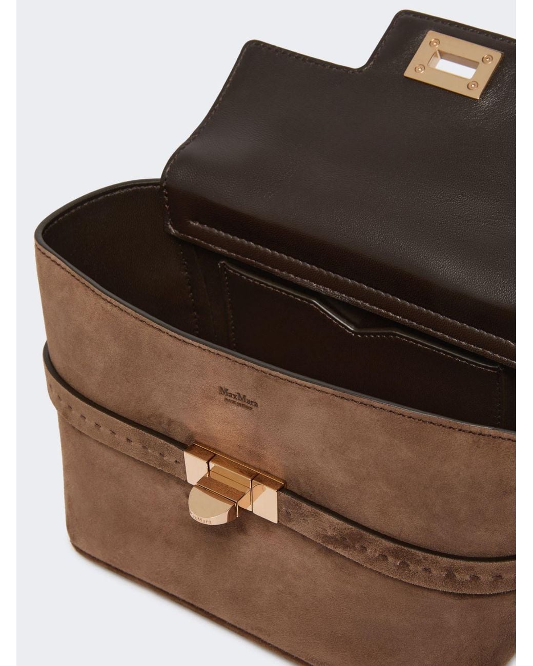 Max Mara Brown Flap Shoulder Bag