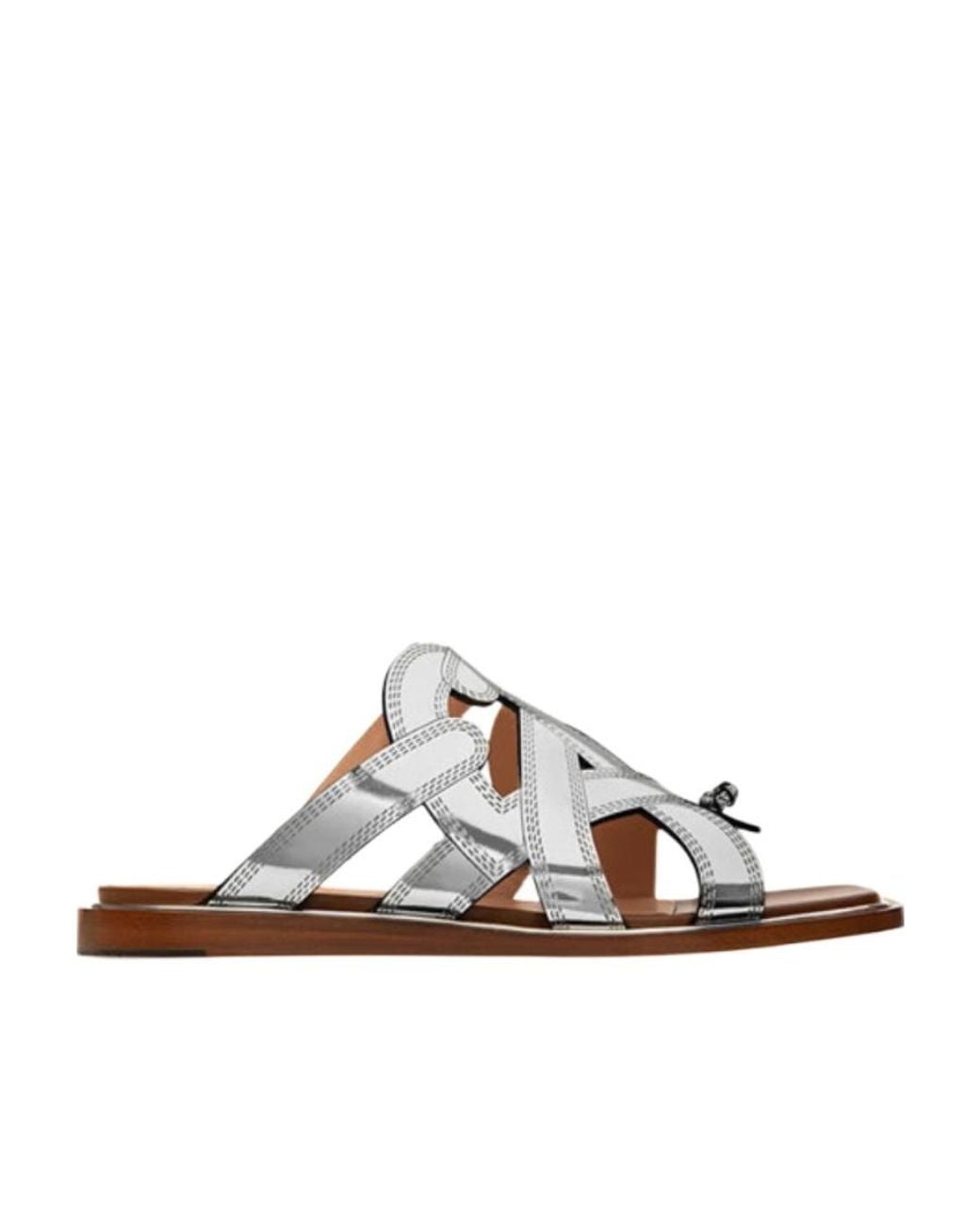 Bally White Hollow-Out Details Flip-Flops
