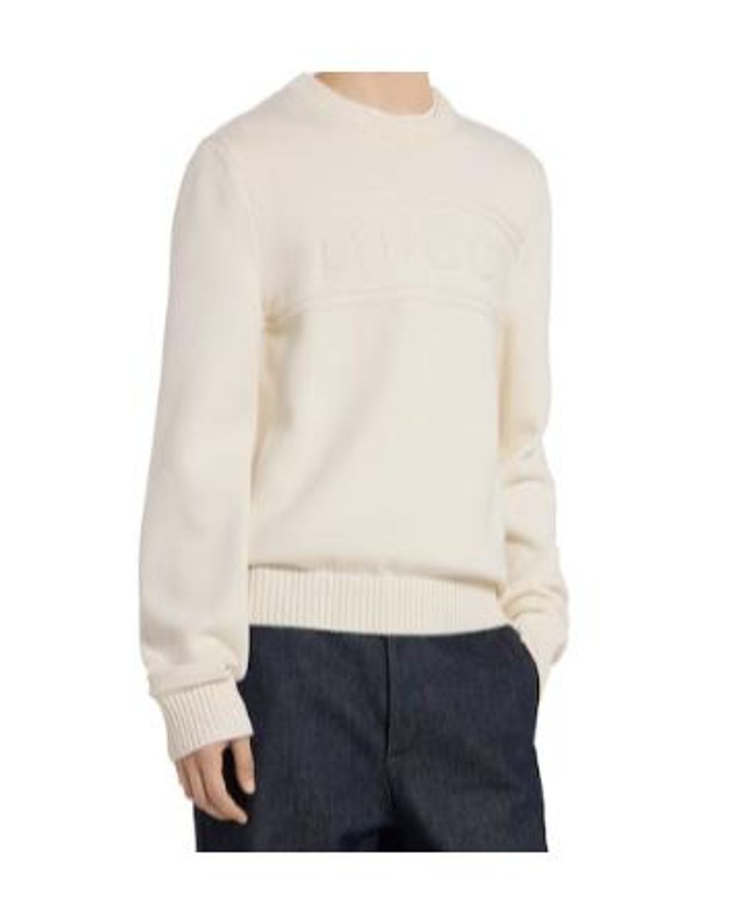 Gucci White Logo Intarsia Knit Jumper for men
