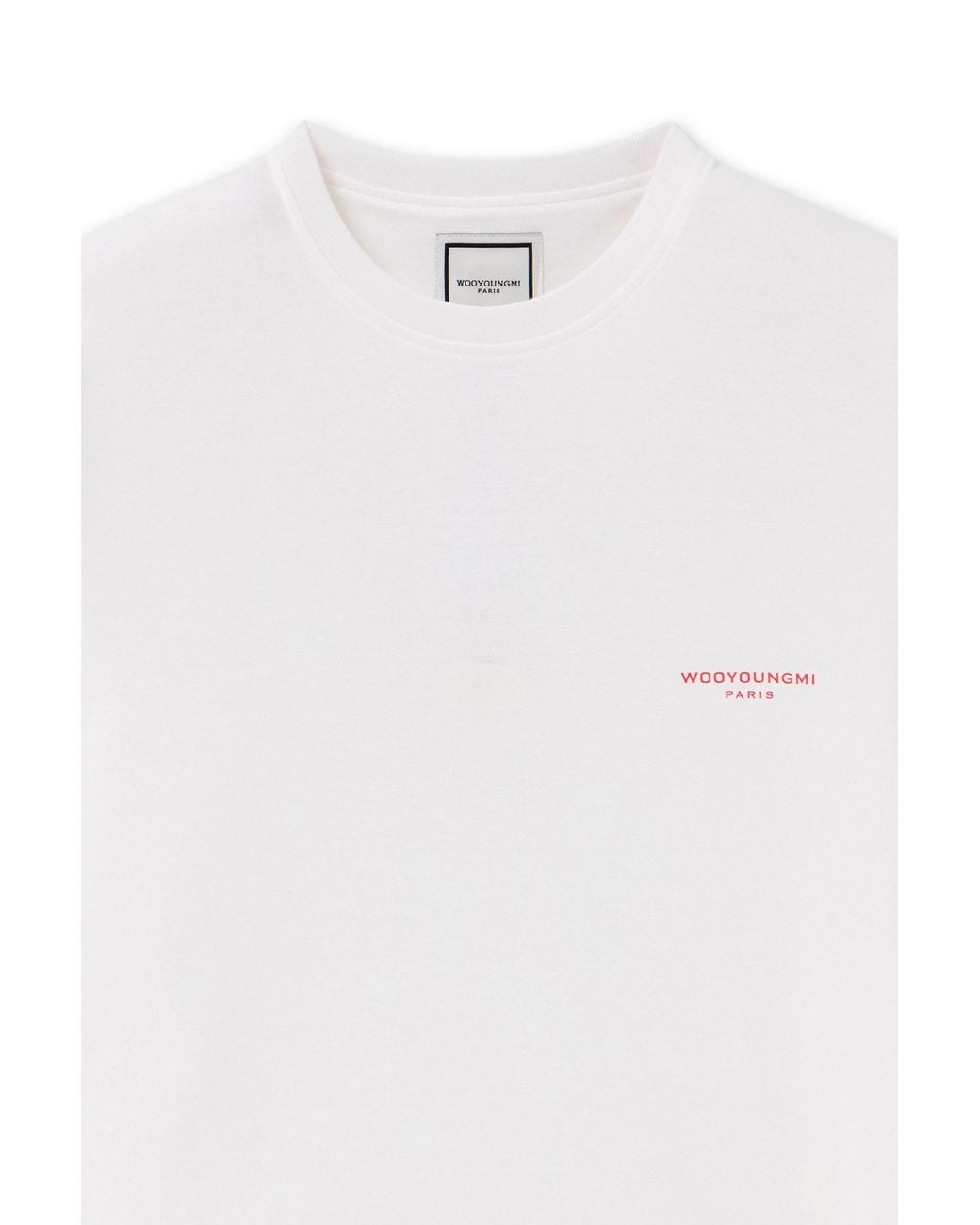 Wooyoungmi White Logo Print T-Shirt for men