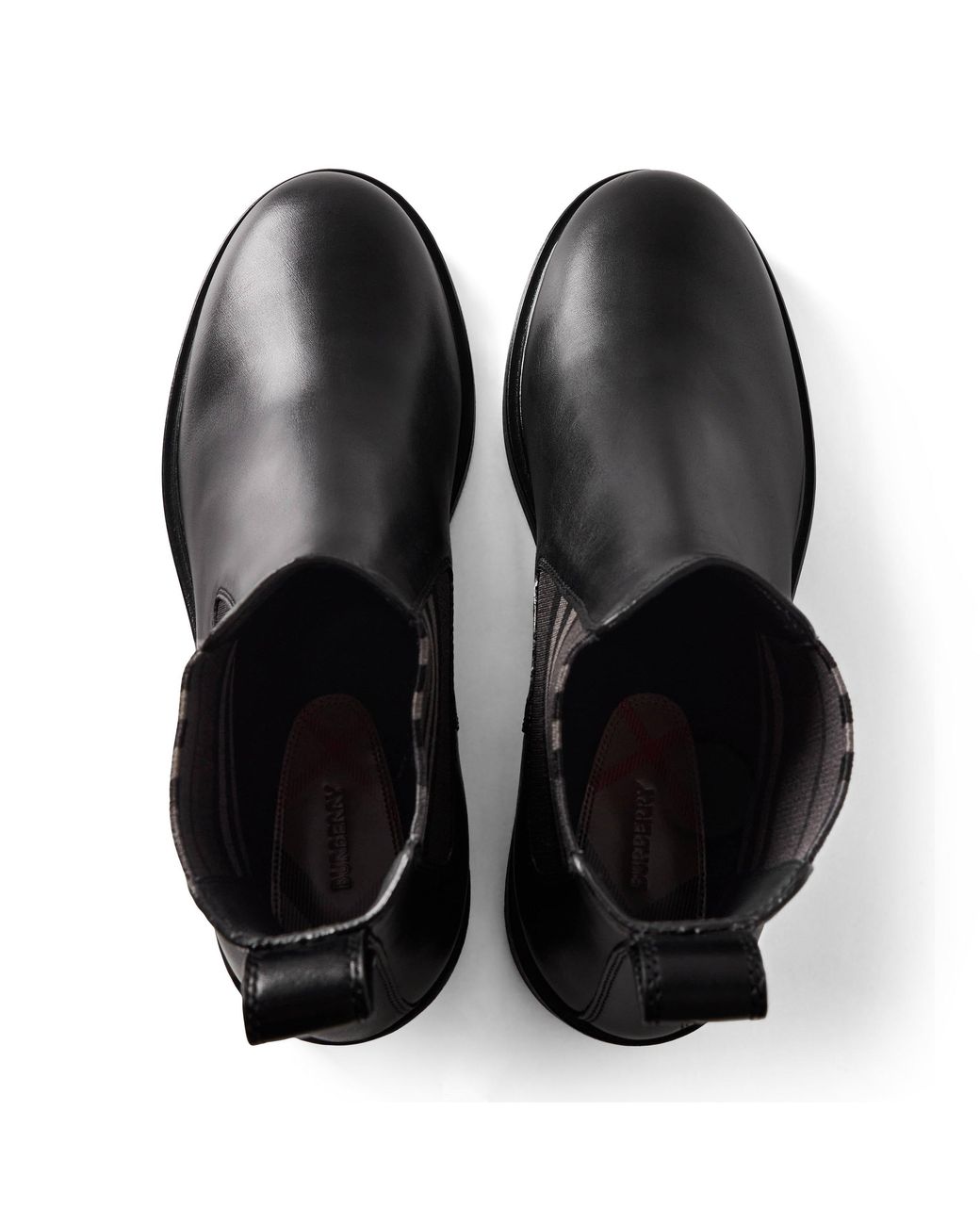 Burberry Black Solid Color Boots for men