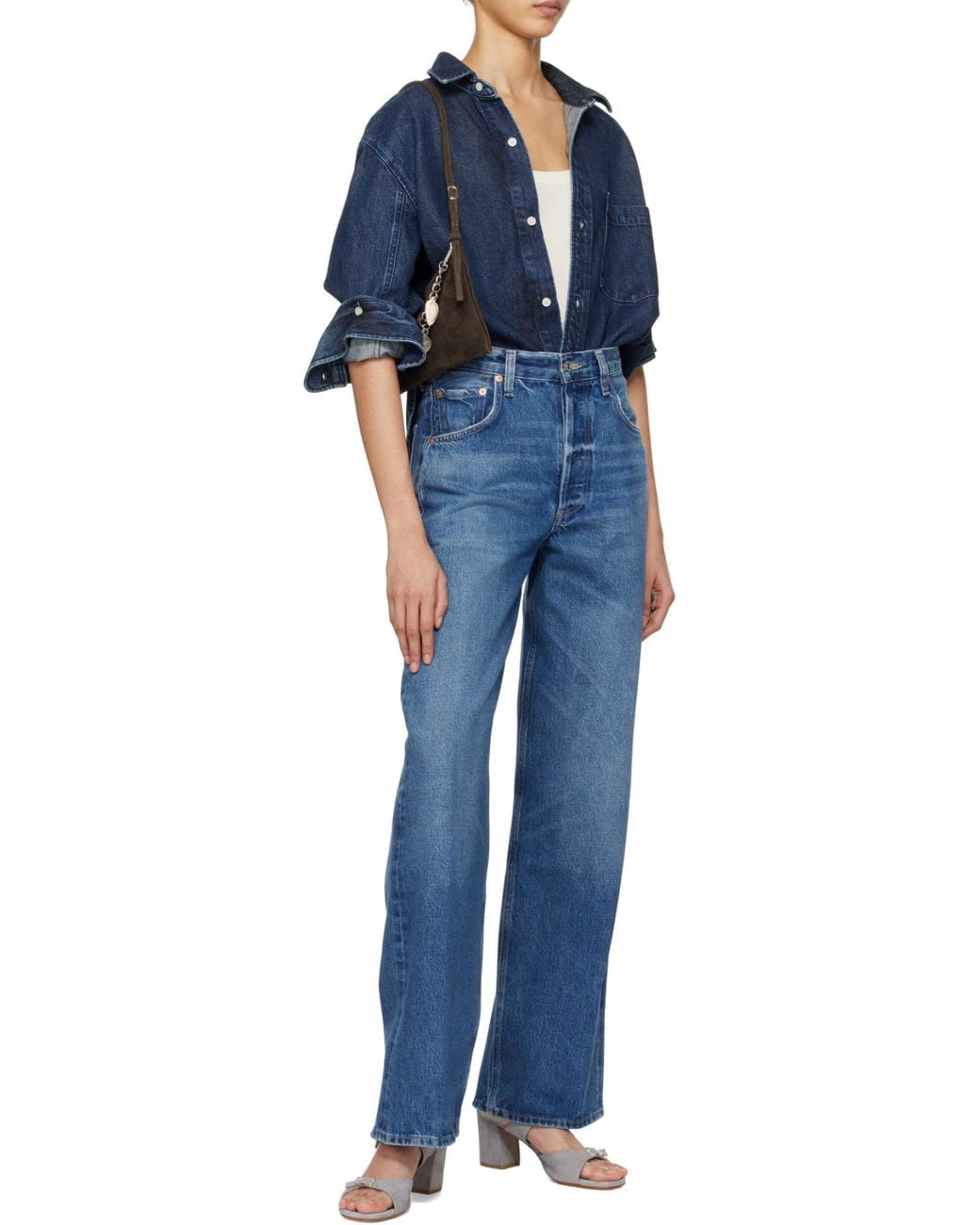 Citizens of Humanity Blue Kayla Denim Button-Up Shirt