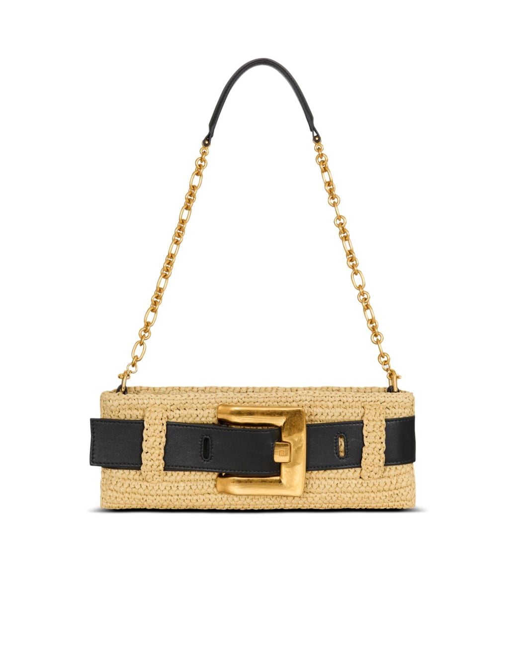 Balmain Metallic Anthem Clutch Bag