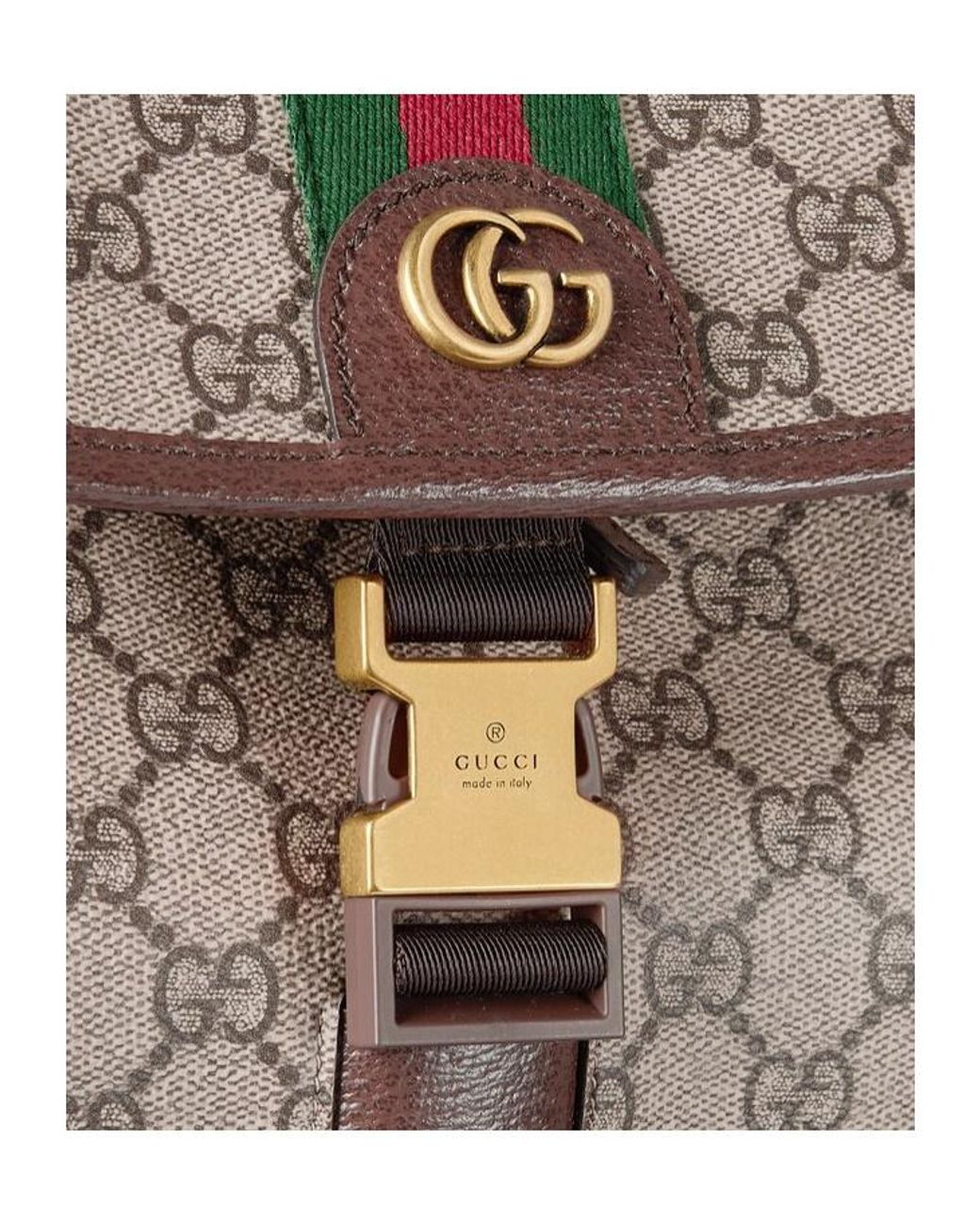 Gucci Brown Ophidia Small Backpack for men