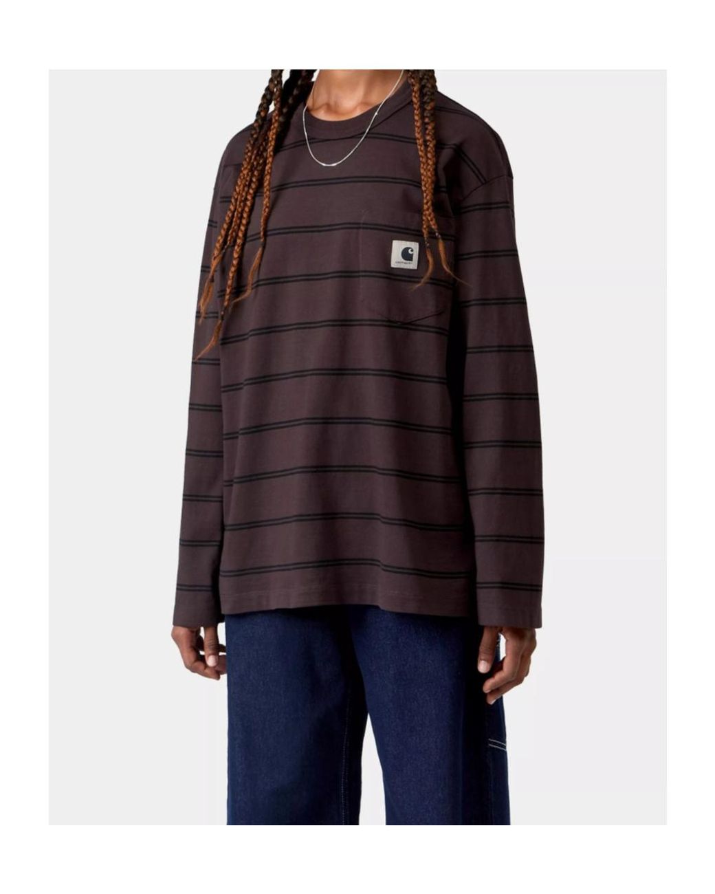 Carhartt Brown L/S Cardona Pocket T-Shirt