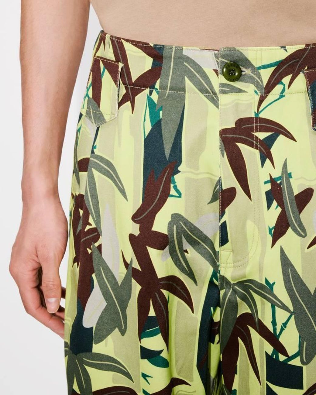 KENZO Green Chiku-Rin Camo' Oversized Pleated Pants for men