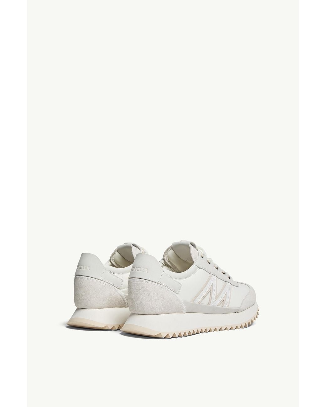Moncler White Pacey 2 Lace-Up Sneakers for men