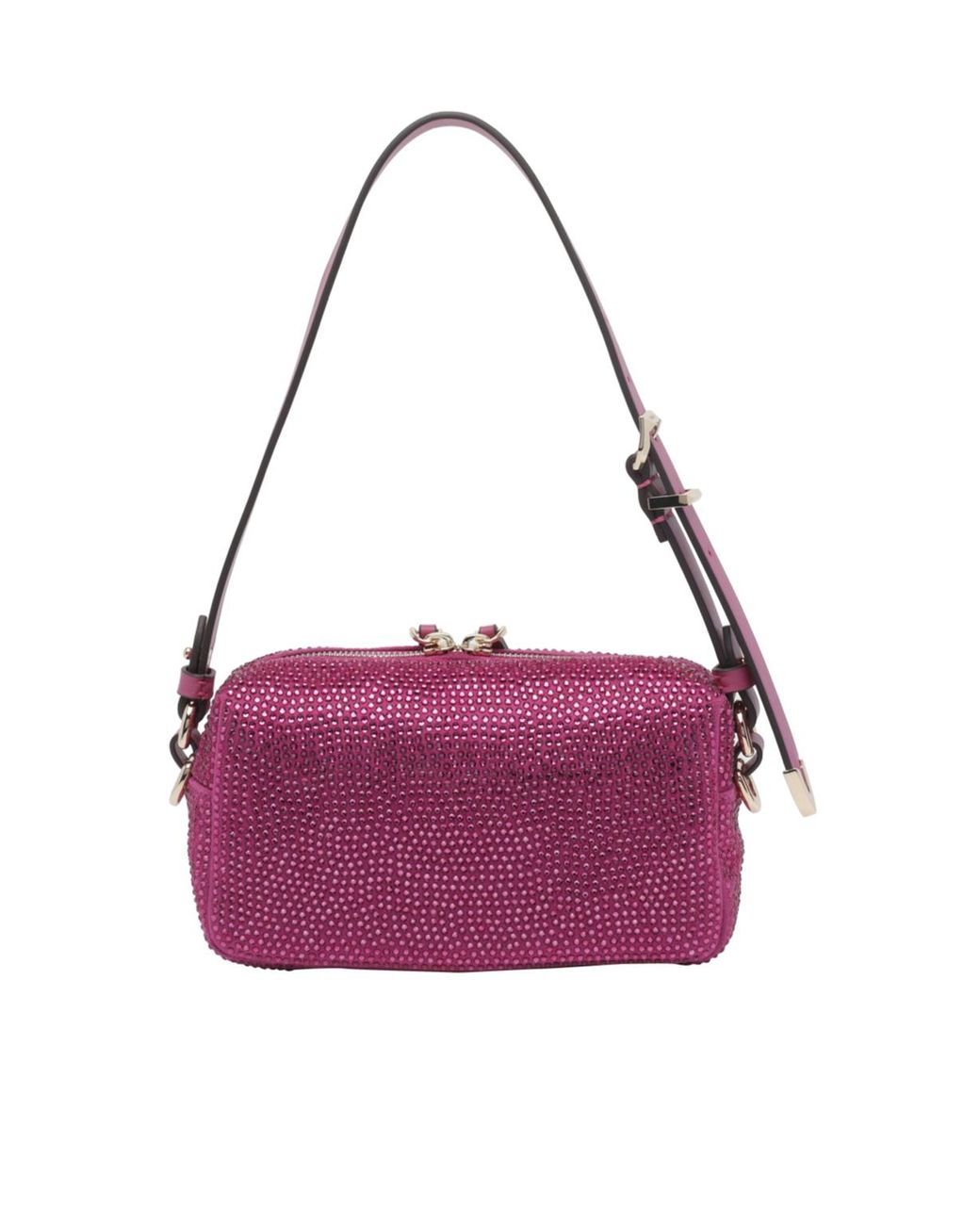 Pinko Purple Embellished Mini Crossbody Boston Bag