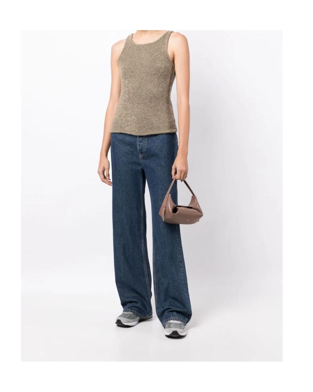 Low Classic Natural Sleeveless Fleece Knitted Top